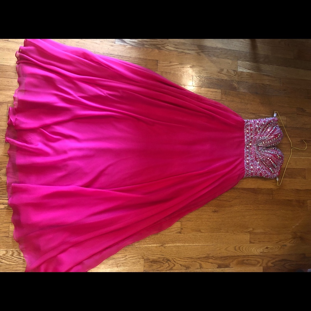 Clarisse Pink Prom Dress Size 0 Good Condition